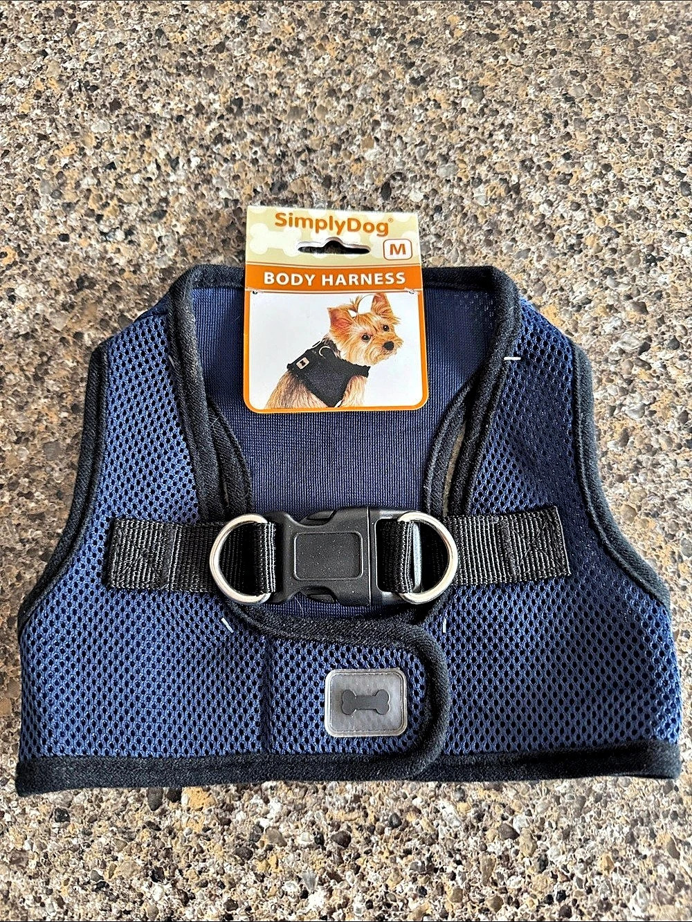 NEW SimplyDog Dog Harness in Navy Blue Medium NWT